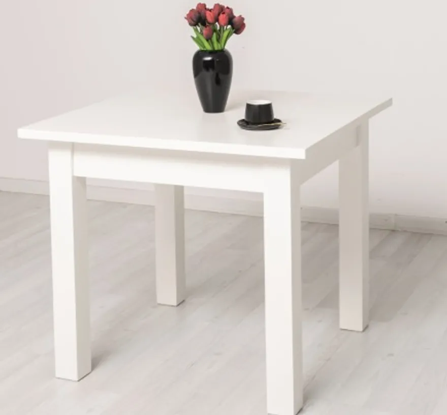 Casa Padrino Esstisch im Landhausstil Reinweiß, 90 x 90 x 78 cm