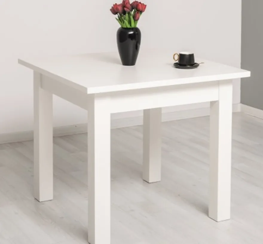 Casa Padrino Esstisch im Landhausstil Reinweiß, 90 x 90 x 78 cm