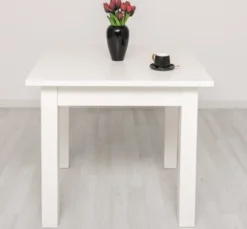 Casa Padrino Esstisch im Landhausstil Reinweiß, 90 x 90 x 78 cm