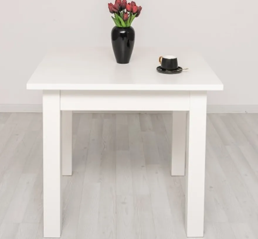 Casa Padrino Esstisch im Landhausstil Reinweiß, 90 x 90 x 78 cm