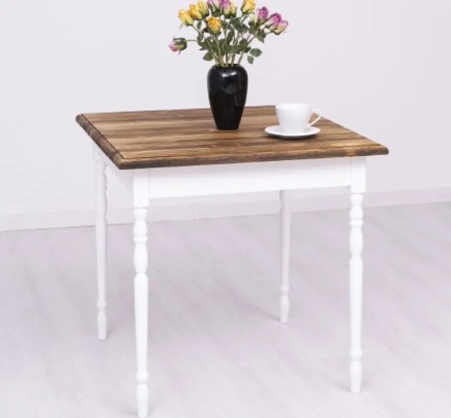 Casa Padrino Esstisch im Landhausstil, 80 x 80 x 78 cm