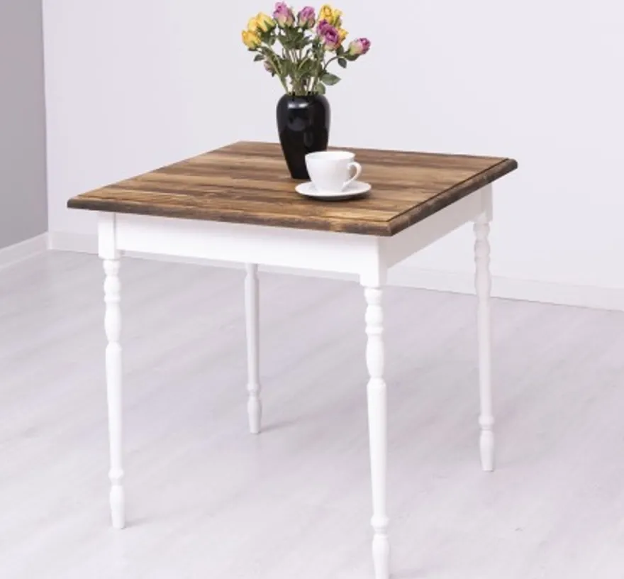 Casa Padrino Esstisch im Landhausstil, 80 x 80 x 78 cm