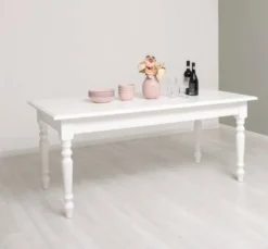 Casa Padrino Esstisch im Landhausstil Weiß, 180 x 90 x 78 cm