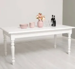 Casa Padrino Esstisch im Landhausstil Weiß, 180 x 90 x 78 cm