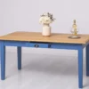 Casa Padrino Esstisch im Landhausstil mit Eichenholzplatte, 160 x 90 x 78 cm