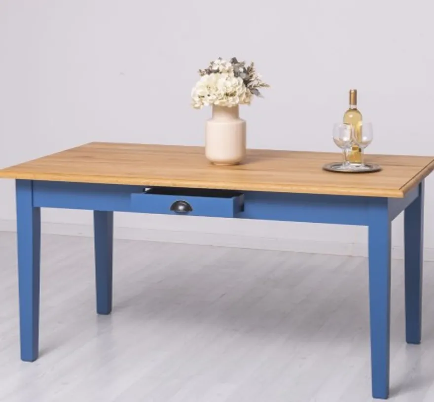 Casa Padrino Esstisch im Landhausstil mit Eichenholzplatte, 160 x 90 x 78 cm