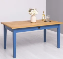 Casa Padrino Esstisch im Landhausstil mit Eichenholzplatte, 160 x 90 x 78 cm