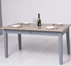 Casa Padrino Esstisch im Landhausstil mit Eichenholzplatte, 160 x 90 x 78 cm
