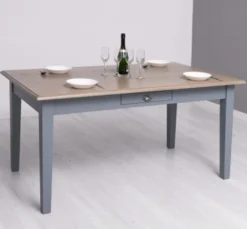 Casa Padrino Esstisch im Landhausstil mit Eichenholzplatte, 160 x 90 x 78 cm