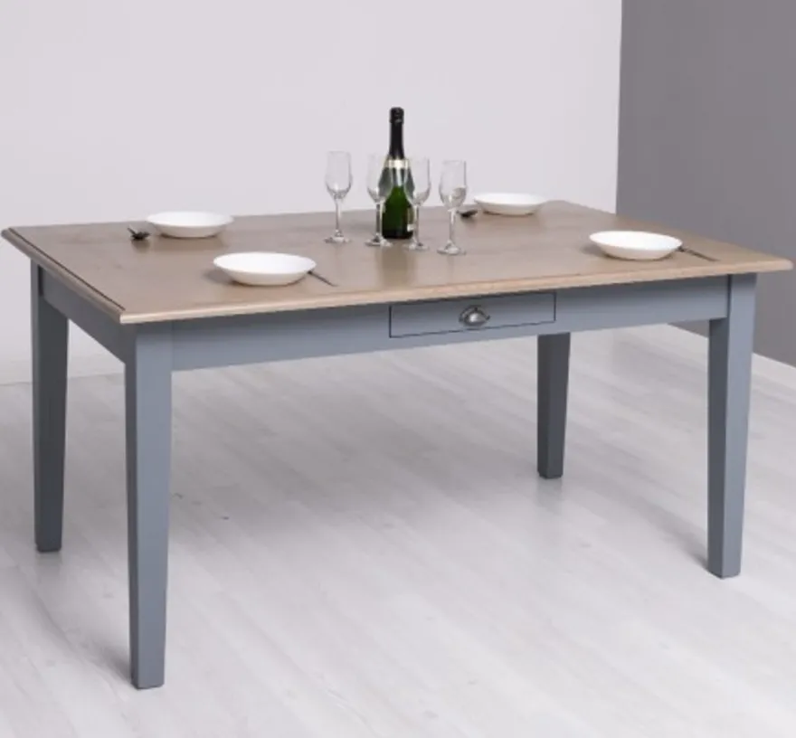 Casa Padrino Esstisch im Landhausstil mit Eichenholzplatte, 160 x 90 x 78 cm