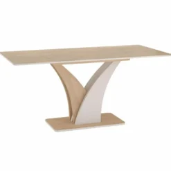 Casa Padrino Esstisch Naturfarben / Creme 120-160 cm - Ausziehbarer Küchentisch