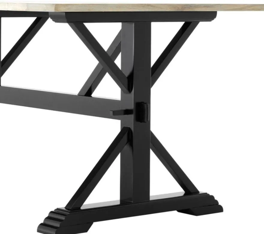 Casa Padrino Esstisch 220 x 100 x H. 79 cm - Luxus Esszimmermöbel