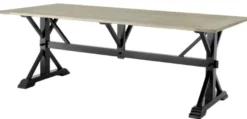 Casa Padrino Esstisch 220 x 100 x H. 79 cm - Luxus Esszimmermöbel