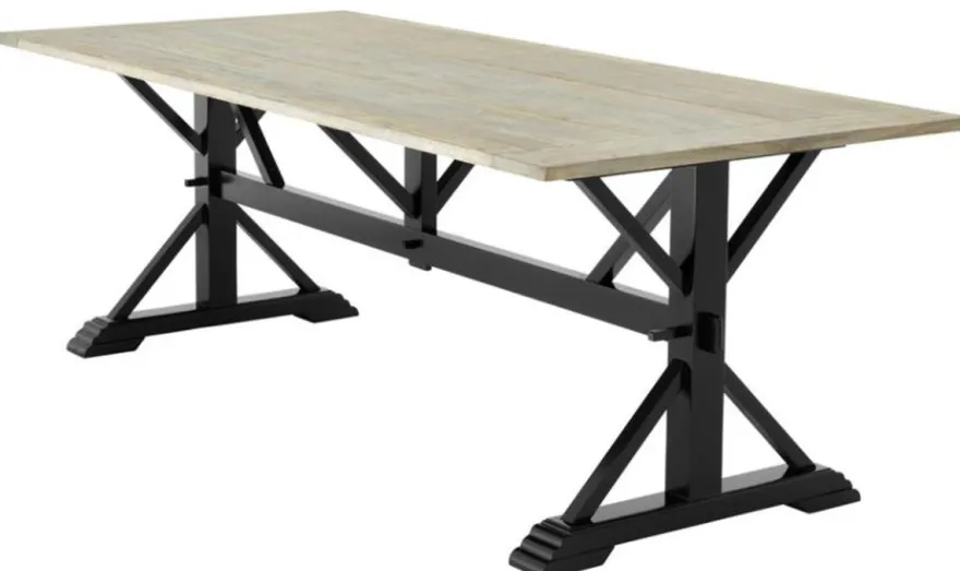 Casa Padrino Esstisch 220 x 100 x H. 79 cm - Luxus Esszimmermöbel