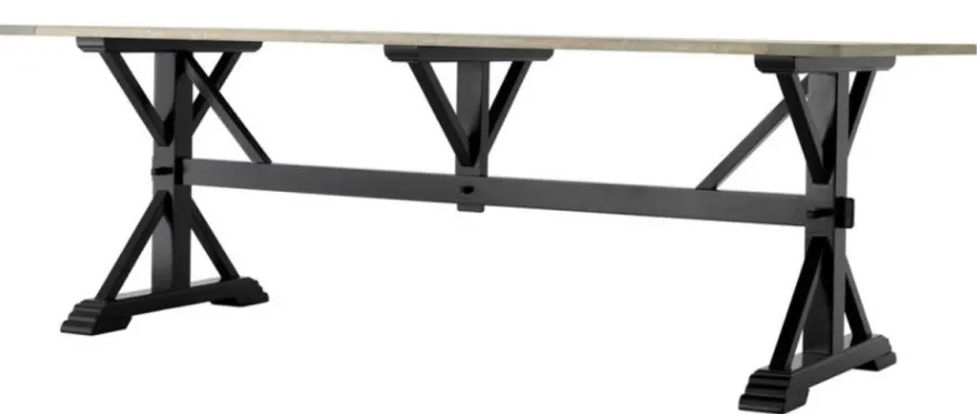 Casa Padrino Esstisch 220 x 100 x H. 79 cm - Luxus Esszimmermöbel