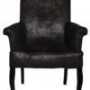 Casa Padrino Esszimmer Stuhl Dunkel Braun / Braun Veloursleder mit Armlehnen - Barock Möbel