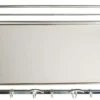 Casa Padrino Französische Luxus Wandgarderobe mit Spiegel Edelstahl Silberfarben 75 x 24 x 38 cm