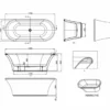Casa Padrino freistehende Badewanne Modell BBri Retro Antik Design Weiß 1700 mm