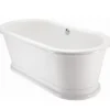 Casa Padrino freistehende Badewanne Modell BLonR im Retro Design Weiß 1800 x 850 x 640 mm