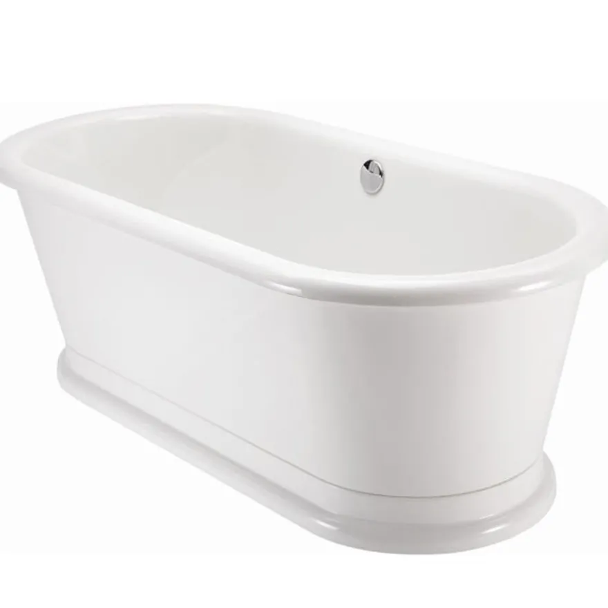 Casa Padrino freistehende Badewanne Modell BLonR im Retro Design Weiß 1800 x 850 x 640 mm
