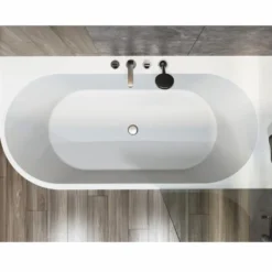 Casa Padrino Freistehende Luxus Badewanne Matt Weiß 190 cm - Badezimmer Möbel