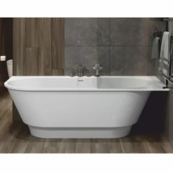 Casa Padrino Freistehende Luxus Badewanne Matt Weiß 190 cm - Badezimmer Möbel