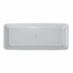 Casa Padrino Freistehende Luxus Badewanne Hochglanz Weiß 180 cm - Badezimmer Möbel