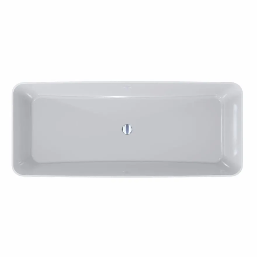 Casa Padrino Freistehende Luxus Badewanne Hochglanz Weiß 180 cm - Badezimmer Möbel