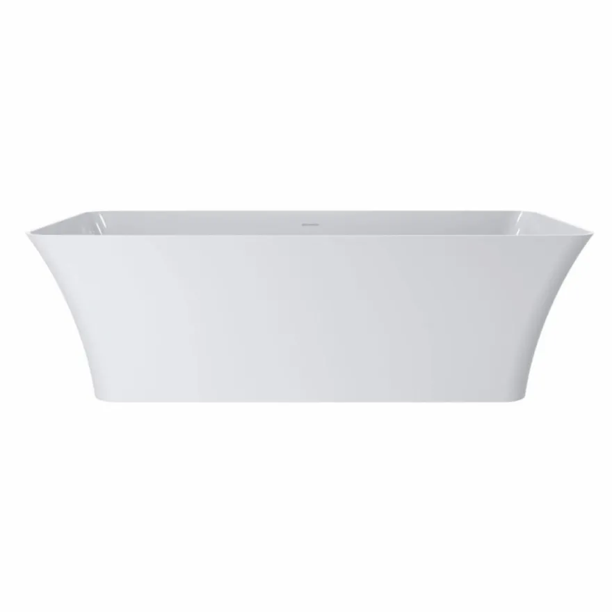 Casa Padrino Freistehende Luxus Badewanne Hochglanz Weiß 180 cm - Badezimmer Möbel