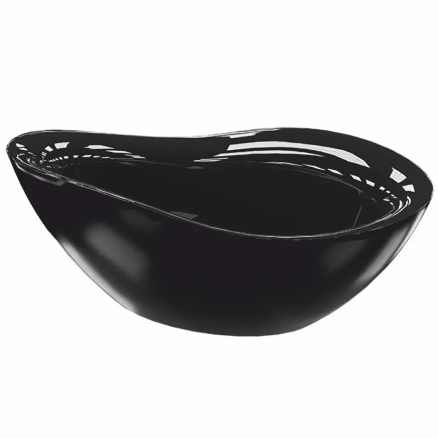 Casa Padrino Freistehende Luxus Badewanne Matt Schwarz / Hochglanz Schwarz 179,5 cm