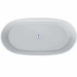 Casa Padrino Freistehende Luxus Art Deco Badewanne Matt Weiß 160 cm