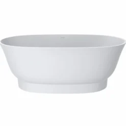Casa Padrino Freistehende Luxus Art Deco Badewanne Matt Weiß 160 cm