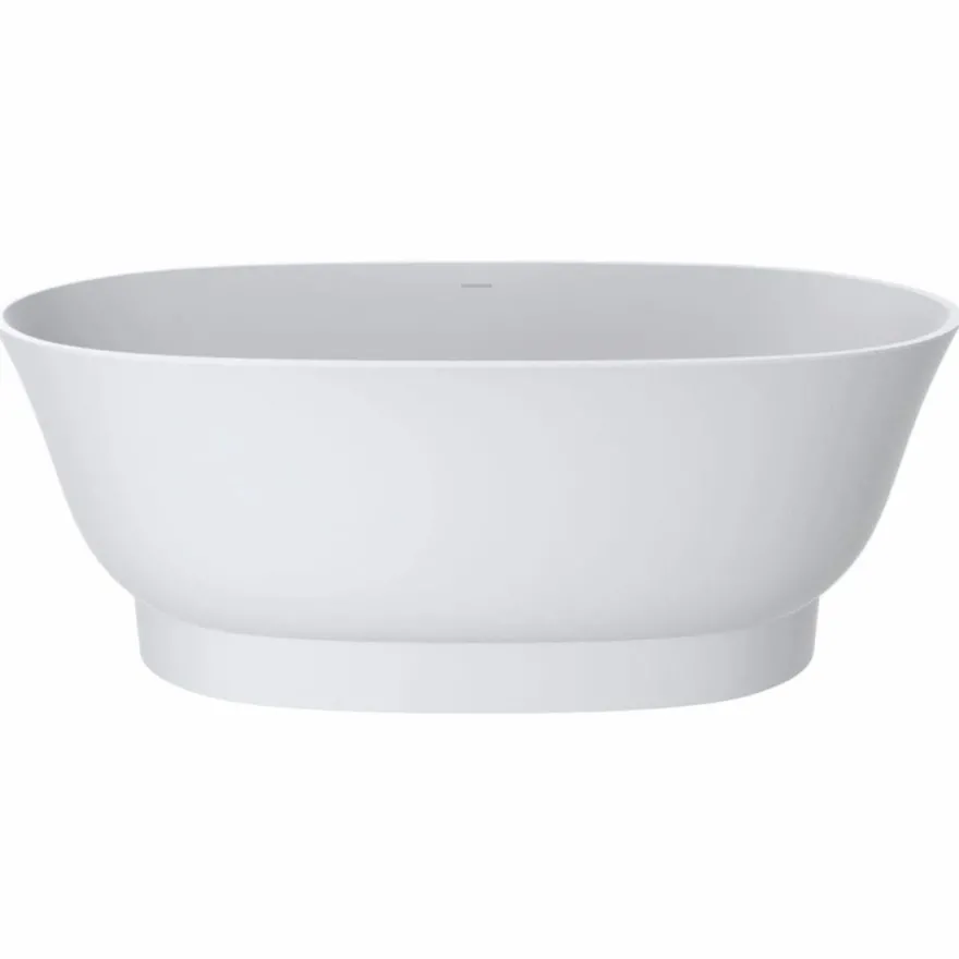 Casa Padrino Freistehende Luxus Art Deco Badewanne Matt Weiß 160 cm