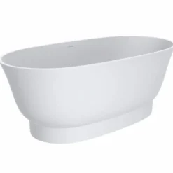 Casa Padrino Freistehende Luxus Art Deco Badewanne Matt Weiß 160 cm