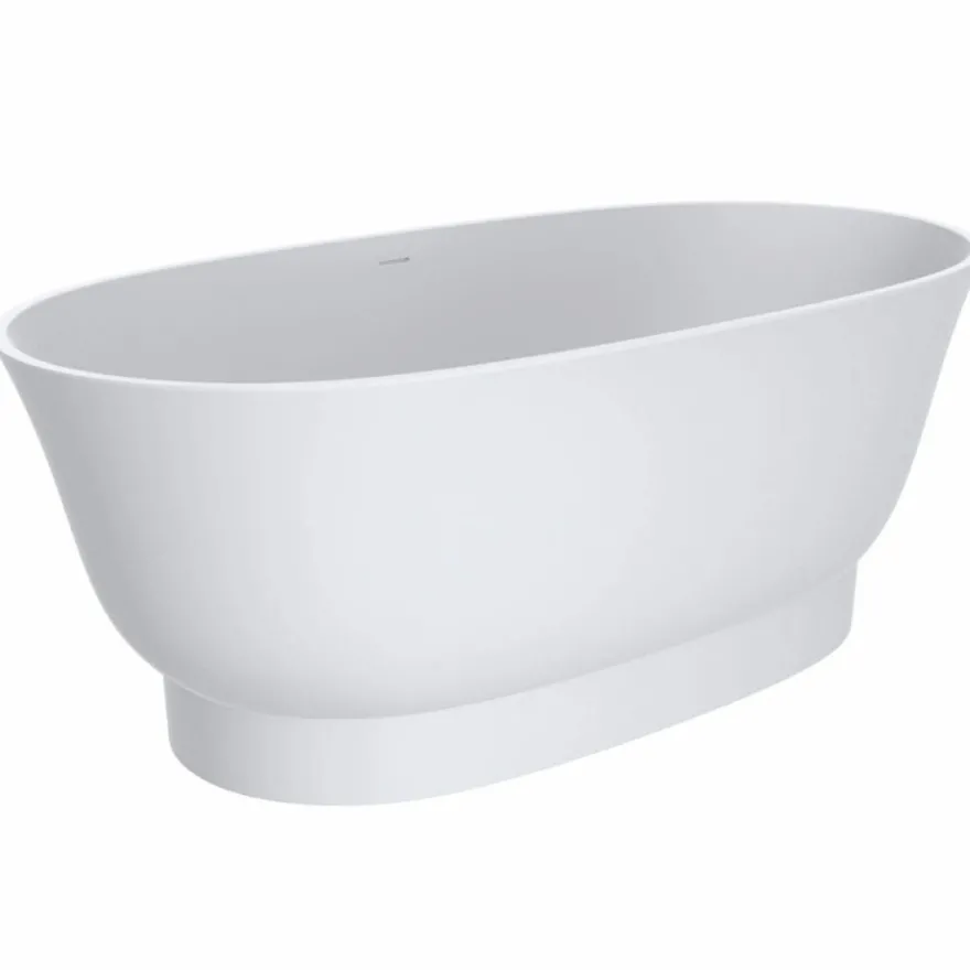 Casa Padrino Freistehende Luxus Art Deco Badewanne Matt Weiß 160 cm
