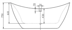 Casa Padrino Freistehende Luxus Acryl Badewanne Schwarz / Weiß 173 x 73 x H. 75 cm - Luxus Bad Accessoires - Luxus Kollektion