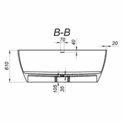 Casa Padrino Freistehende Luxus Badewanne Hochglanz Weiß 169,4 cm - Badezimmer Möbel