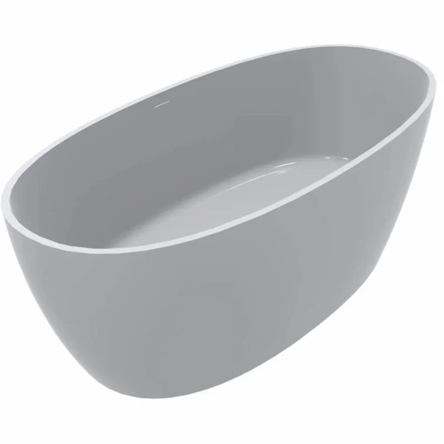 Casa Padrino Freistehende Luxus Badewanne Hochglanz Weiß 169,4 cm - Badezimmer Möbel