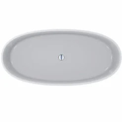 Casa Padrino Freistehende Luxus Badewanne Hochglanz Weiß 169,4 cm - Badezimmer Möbel
