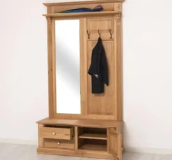 Casa Padrino Garderobe im Landhausstil mit 2 Schubladen, 121 x 41 x 210 cm