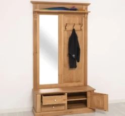 Casa Padrino Garderobe im Landhausstil mit 2 Schubladen, 121 x 41 x 210 cm