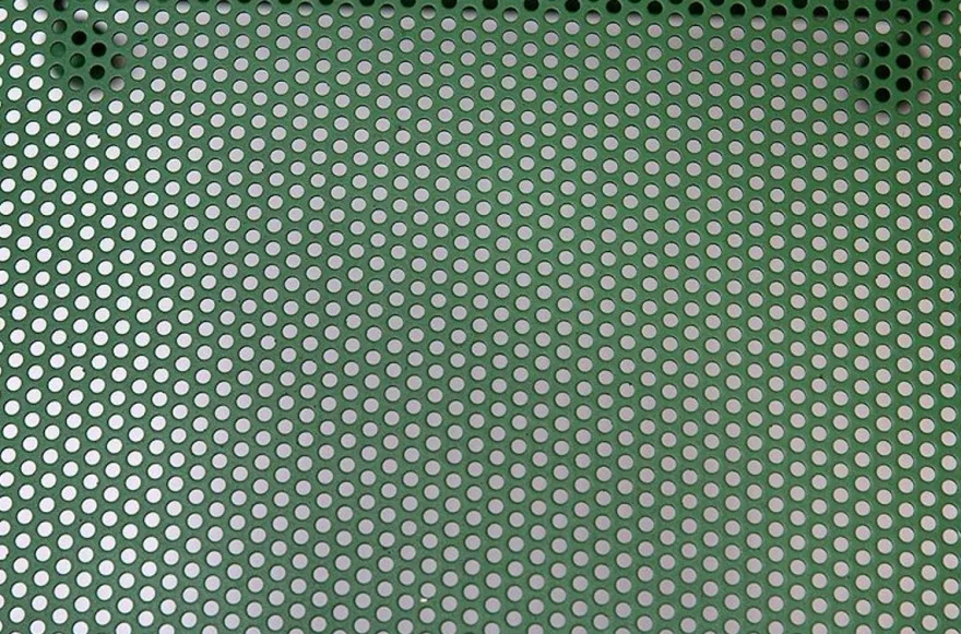 Casa Padrino Gartenbank Art Deco Design, perforierte Sitzfläche, Grün, 1,2m x 0,48m x 0,9m