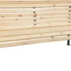 Casa Padrino Gartenbank Naturfarben / Schwarz 188 cm