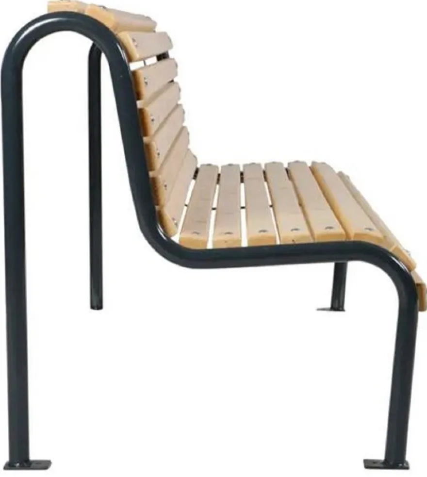 Casa Padrino Gartenbank Naturfarben / Schwarz 188 cm