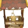Casa Padrino Gartenbrunnen Rustikal mit Schöpfeimer aus massivem Eichenholz, 60 x 60 x 150 cm