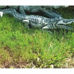 Casa Padrino Garten Deko Skulptur Krokodil Grün 68 cm - Deko Stein Figur
