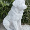 Casa Padrino Garten Deko Skulptur Rottweiler Hund Grau 40 x 20 x H. 67 cm - Elegante Garten Deko Stein Figur - Dekorative Tierfigur - Garten Deko Accessoires