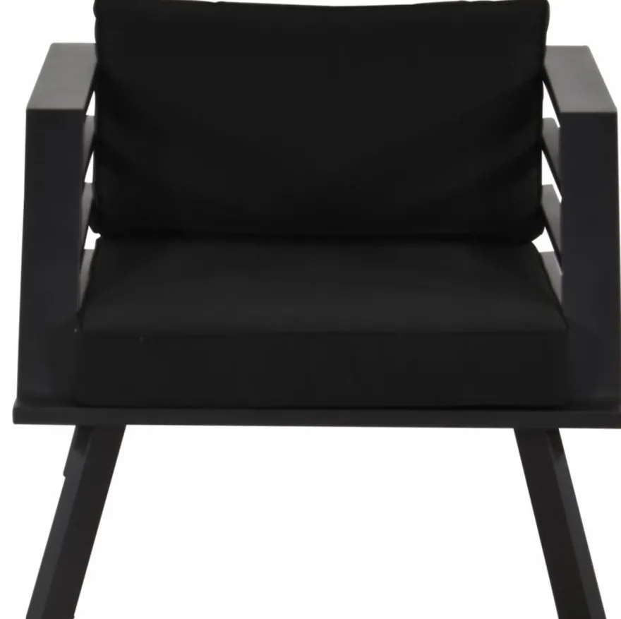 Casa Padrino Gartenmöbel Set mit Polsterung + Sessel + Tisch - Lounge Set