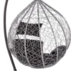 Casa Padrino Garten Schaukelsessel Grau / Schwarz H. 195 cm
