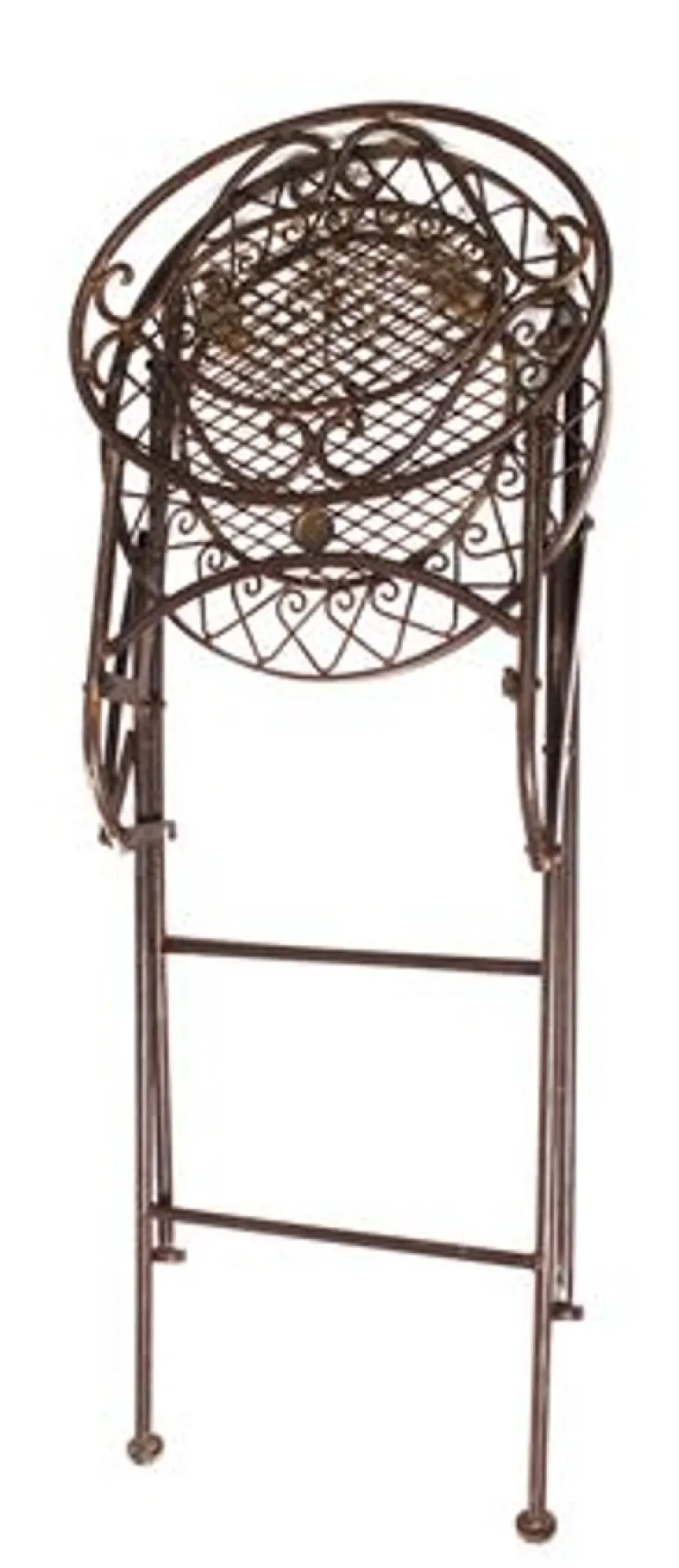 Casa Padrino Gartenstuhl Antik Braun Breite 40 cm, Höhe 107 cm - Art Deco Möbel